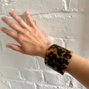 Tortoise print cuff bracelet